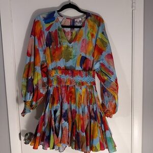 RHODE Women’s Multicolor Watercolor Mini Dress XS